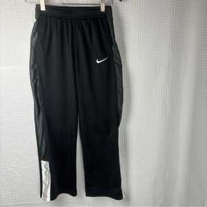 Nike Kids Black Athletic Track Pants with Contrast Panels L